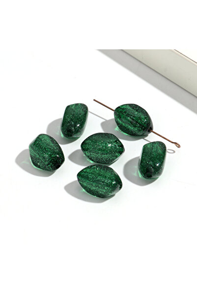 Choice 10 قطع من الخرز الأخضر اللامع الأكريليكي، مقاس 12×20 مم، خرز فاصل غير ...
