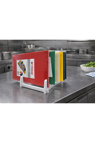 Türkay Plastic Cut Sheet Slanted Organizer Storage Rack Stacking Shelf