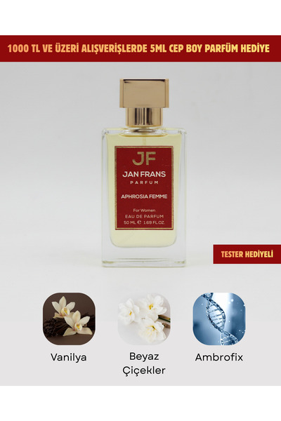 JF JAN FRANS Afrodizyak Etkili Aphrosia Femme - Vanilya Vanilyalı Yasemin Çiç...