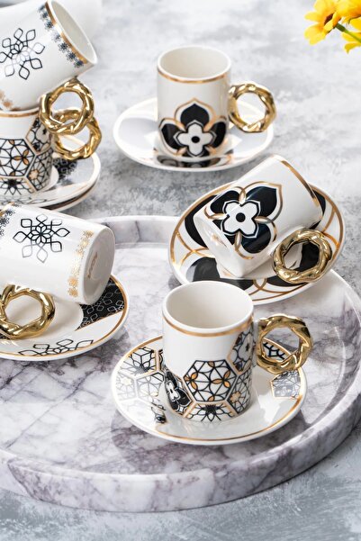 ACAR طقم فناجين قهوة بورسلين إليكسير لـ 6 أشخاص 05189