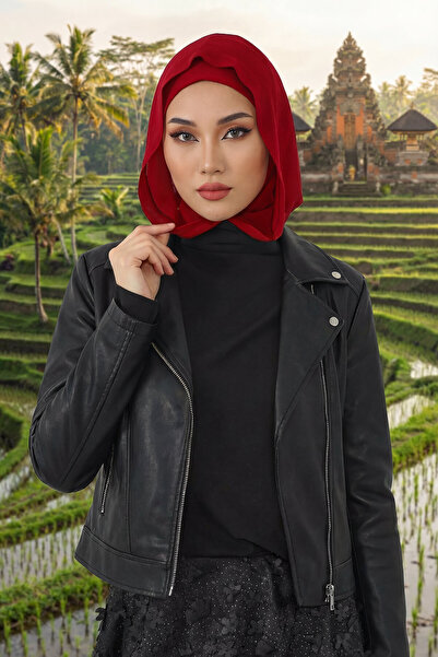 Aisha's Design بونيه قطني ممشط بغطاء للرأس من الشيفون مع خاصية إخفاء الرقبة، ...