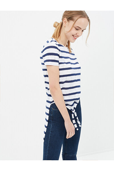 Koton Dámské tmavě modré pruhované tričko 7YAL16559IK