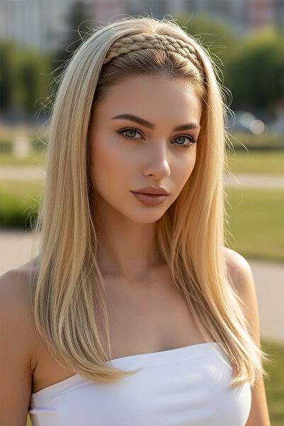 TAKIŞTIR Bal Köpüğü Renk Örgü Detaylı Taçlı Peruk Özel Seri