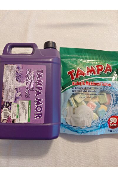 TAMPA Mor Parfümlü Yüzey Temizleyici Ve Bulaşık Makinesi Tableti Ikili Set