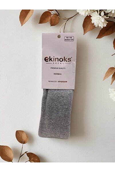 Ekinoks ОДНОКОЛЬОРОВІ БЕЗШОВНІ ТЕРМОБІЛИ UNISEX ДИТЯЧІ КОЛГОТКИ Сірі