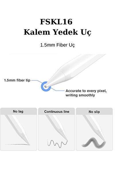 Fuchsia Palm Rejection Eğime Duyarlı Yedek Kalem Ucu Stylus Pen Spare Tip