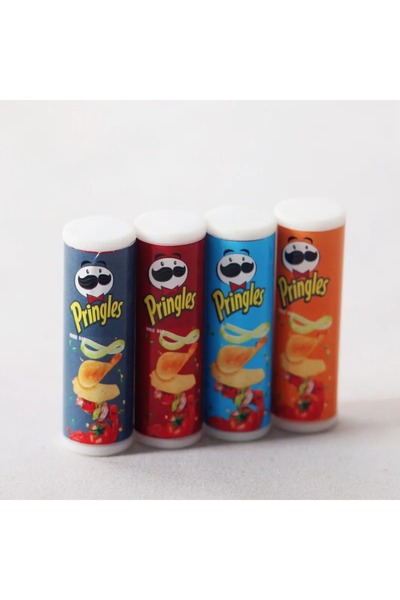 Choice رقائق بطاطس بدون رقائق، 4 قطع، جديدة، بمقياس 1/6، وجبة خفيفة مصغرة لبي...