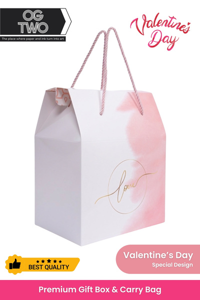 OGTWO حزمة هدايا خاصة لعيد الحب، حقيبة كرتون فارغة مخصصة، صندوق هدايا لعيد ال...