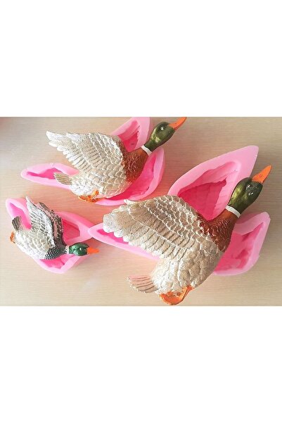 morlalem m 3 Boy Ördek Kaz seti Kuş Silikon Kalıp K-932, Kokulu Taş Sabun Pol...