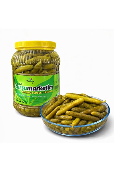 Tursumarketim Doğal Çubuk Salatalık Turşu No(1) | Ev Yapımı Turşu Satışı 5 Kg