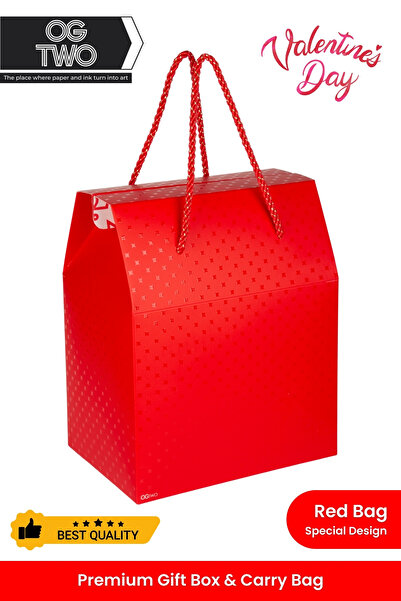 OGTWO حزمة هدايا خاصة لعيد الحب، حقيبة كرتون فارغة مخصصة، صندوق هدايا لعيد ال...