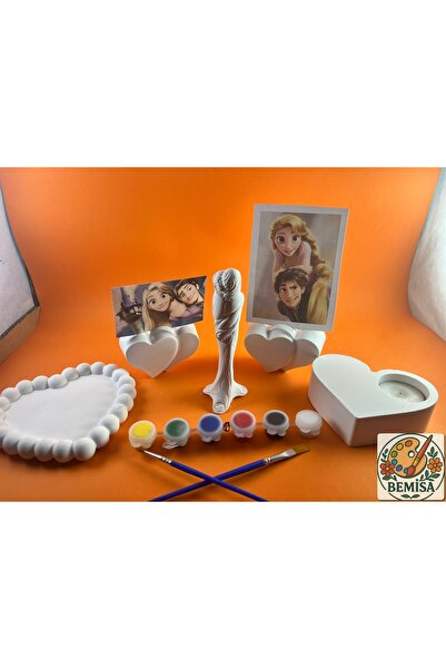 BEMİSA Sevgililer Günü Boyama Seti 5li Obje Set Sevgiliniz İle Yapabileceğini...