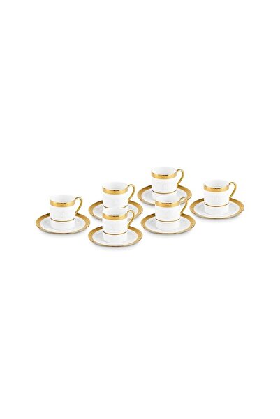 Karaca Royal Bone Victoria Coffee Cup for 6 People 90 ml