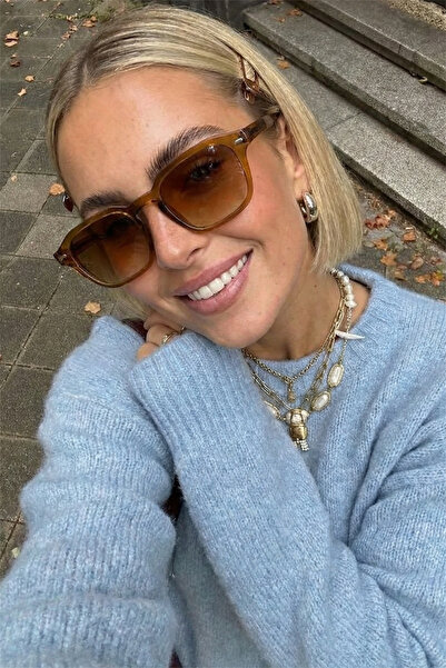 Eyesofia Gemerek Kahverengi Unisex 2025 Yılı Yeni Sezon Güneş Gözlüğü