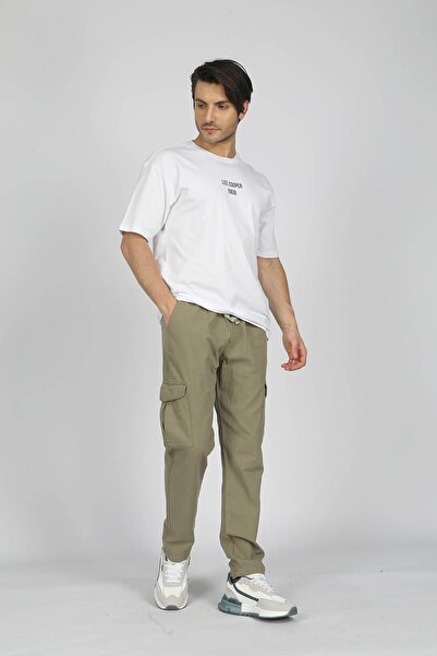 Lee Cooper Ketgo Normal Bel Normal Крій Прямий Крій 100% Бавовна Хакі Чоловіч...