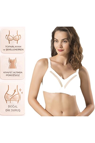 bipamuk Women's C Shaping / Sculpting Minimizer Premium Bra Natural and Balan...