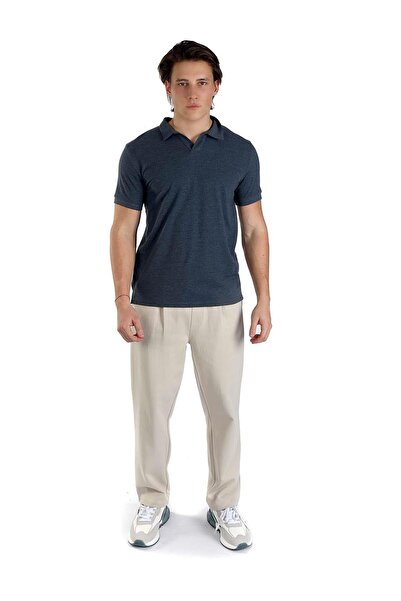 Lee Cooper Poxla Men's Pique Polo Neck T-Shirt Indigo