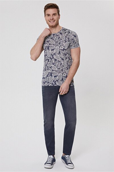 Lee Cooper Drake Чоловіча футболка з коміром-стійкою Indigo