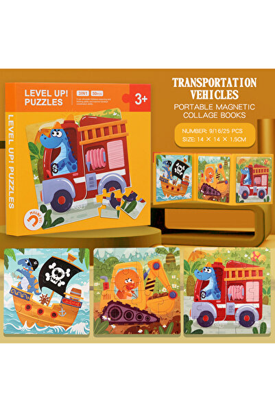 Choice ألعاب ألغاز مغناطيسية سوداء للأطفال، كتاب تركيب صور حيوانات كرتونية، م...