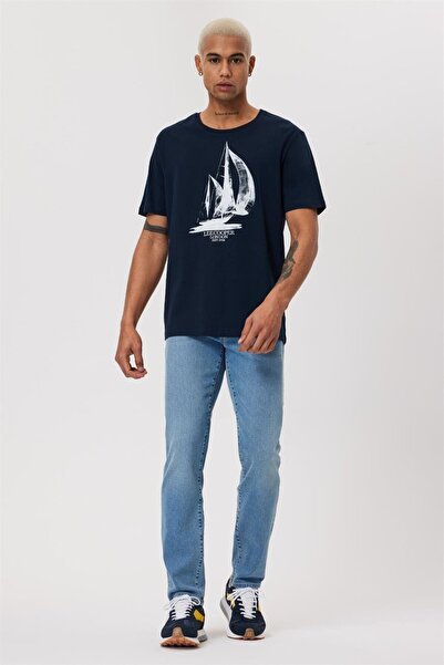 Lee Cooper Ανδρικό μπλουζάκι Gawain 100% βαμβακερό με λαιμόκοψη σε σχήμα Ο, σ...