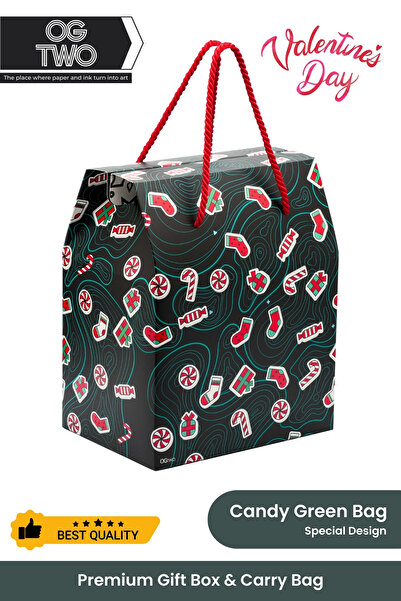 OGTWO Valentine's Day Special Gift Package Special Empty Cardboard Bag Gift B...