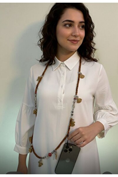 Veil Designer سبحة و تعليقة جوال مصنوعة يدوية ورد من كروشة بالخيظ الرفيع 100 حبه