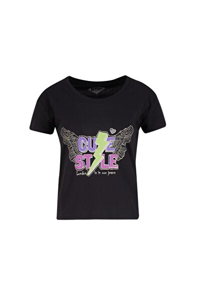 Lee Cooper Elisa Women's 100% Cotton Crew Neck T-Shirt Black