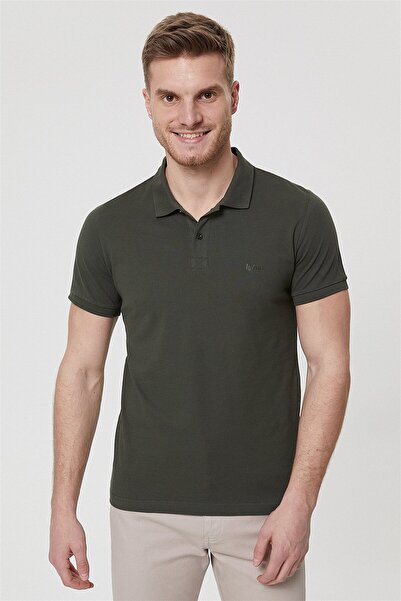Lee Cooper Twins Men's 100% Cotton Polo Neck T-Shirt Olive