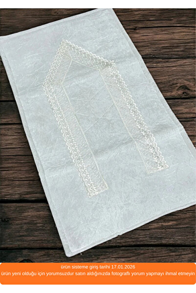 Hızlı Çeyiz Seccade Boncuk Nakışlı Simli