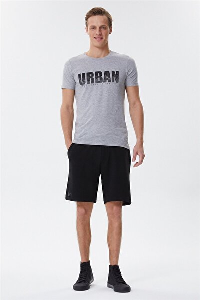 Lee Cooper Brendon Men's 100% Cotton Crew Neck T-Shirt Gray Melange