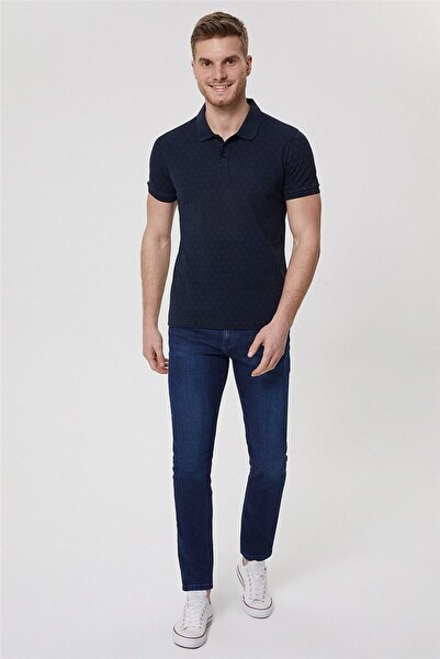 Lee Cooper Mixed Men's 100% Cotton Polo Collar T-Shirt Navy Blue