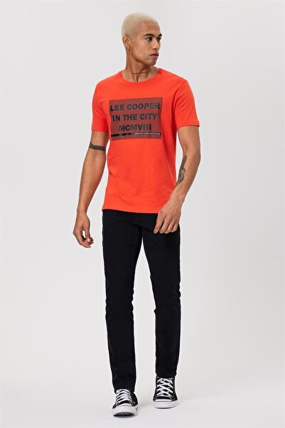 Lee Cooper Patrice Чоловіча футболка з 100% бавовни з круглим вирізом Mercan