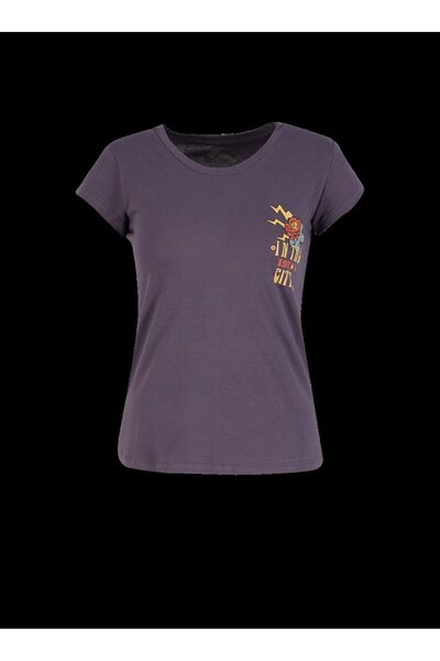 Lee Cooper Paula Kadın %100 Pamuk Bisiklet Yaka T-Shirt Antrasit