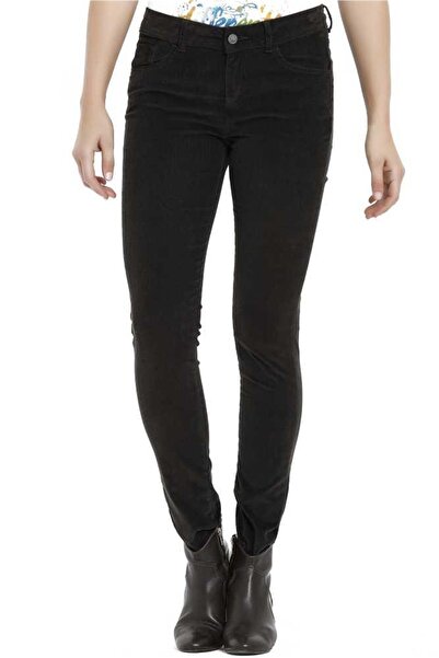 Lee Cooper Jamy Nd 1 Kadın Skinny Highrise Fit Pantolon Koyu Yeşil