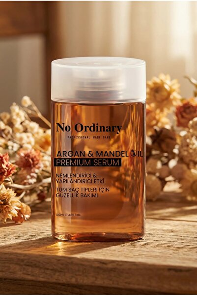 No Ordinary زيت وسيروم طبيعي للعناية بالشعر يحتوي على الأرغان واللوز 100 مل