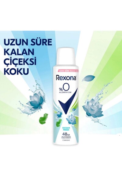 Rexona Kadın Sprey Deodorant Ocean Fresh %0 Alüminyum 150 Ml