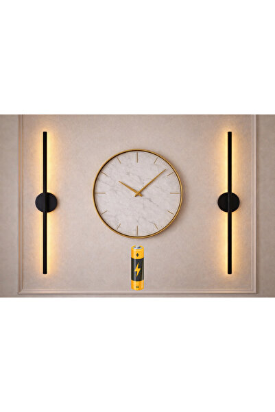 Fico Home Modern Pilli Aplik 70 Cm Dekoratif Led Aplik Aç Kapa Butonlu Pil He...