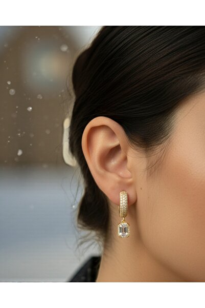 MODAMİRA AKSESUAR حلق فولاذي دائري | الطول: 3 سم العرض: 1.5 سم } اللون: ذهبي