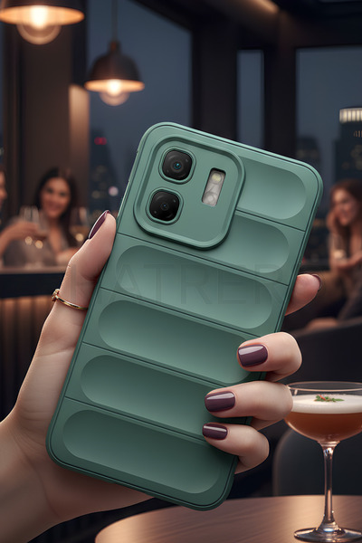 Hatreds İnfinix Hot 50i 4G Kılıf Esnek TPU Oyuklu Arka Yüzey Tasarımlı Kamera...