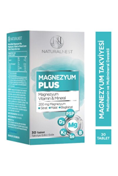 Naturalnest STD Naturalnest Magnezyum Plus 30 Tablet ( TEKLİDİR )