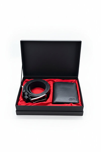 Çanta Trend Grande Set of 2 Genuine Leather Horizontal Wallet and Belt