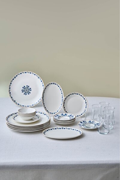 Karaca Forever Bone İznik 26 Parça 6 Kişilik Kahvaltı Takımı