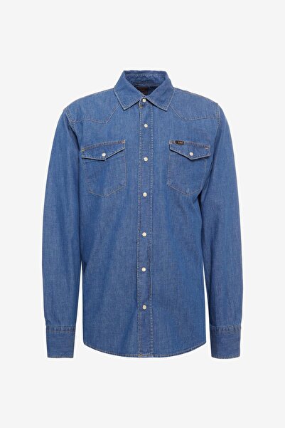 Lee Ανδρικό μπλουζάκι τζιν τζιν με λεπτομέρεια 100% βαμβακερή κανονική εφαρμογή