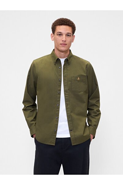 GAP Erkek Yeşil Oxford Gömlek Standart Kalıp