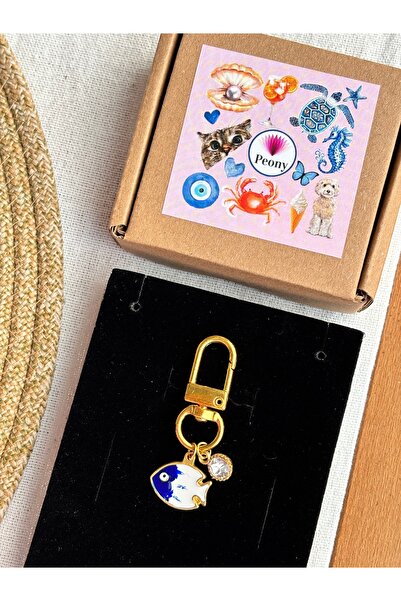 PEONY peonyofficiall Риба Позолочена цирконієва перламутрова підвіска для гам...