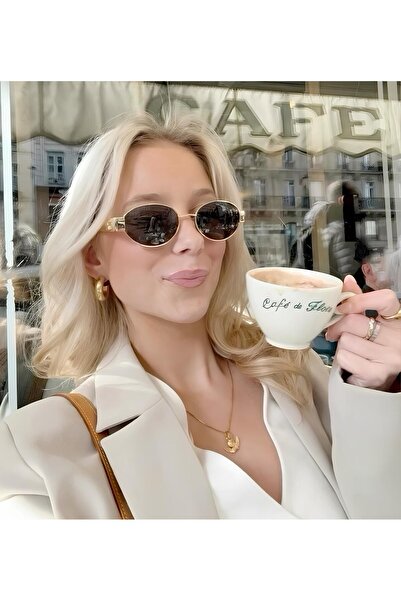 Byc polo CP149 نظارات شمسية يومية من الزجاج المعدني باللون البني الذهبي.