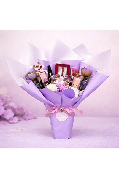 velve Buchet Special Beauty, cu flori de sapun si artizanale, cutiuta cu 3 br...