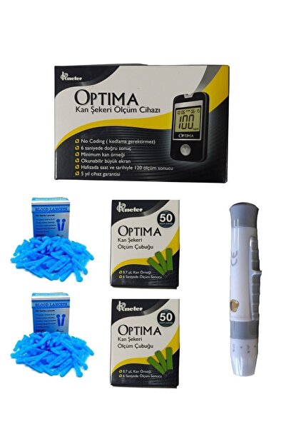 Genel Markalar 1 Adet Kan Şeker Ölçüm Çubuğu + Delme Kalemi + 2 Kutu Lanset +...