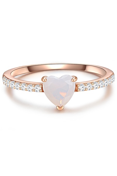 Glanzstücke München Silberring Ring Sterling Silber roségold Mondstein (synth...