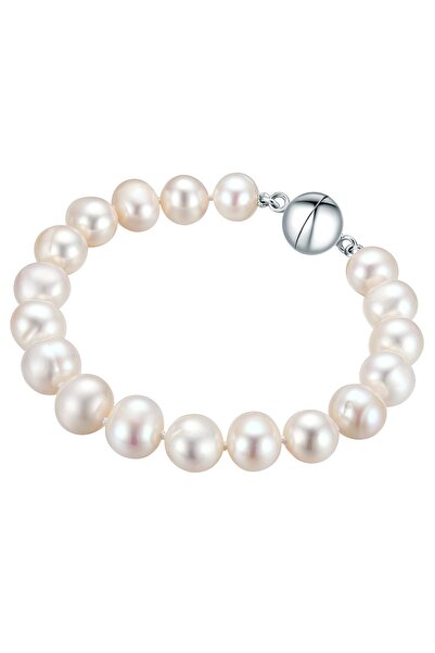 Valero Pearls Perlenarmband Armband Sterling Silber Süßwasser-Zuchtperle weiß